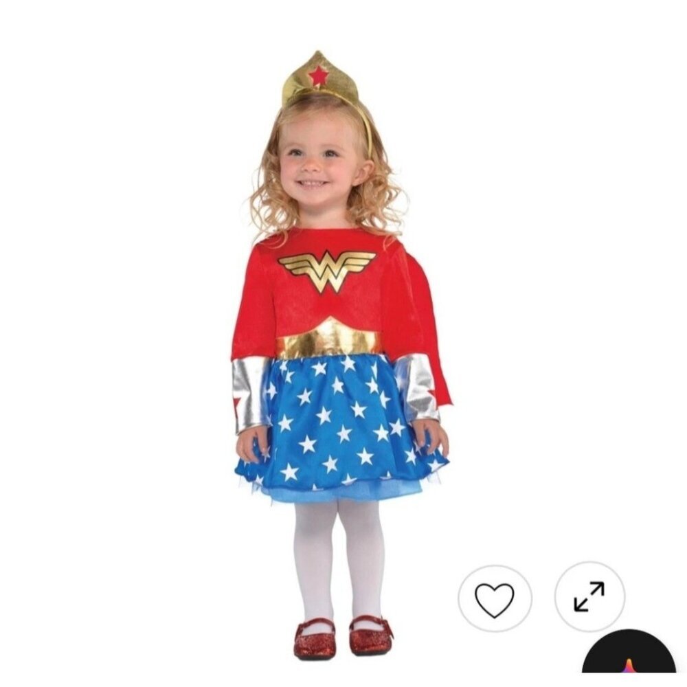 Wonder Woman Infant Baby Girls 0-6 Months Halloween‎ Costume 3 Pieces NEW
